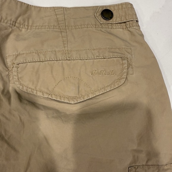 Lauren Ralph Lauren Cargo Pants Womens 8 Tan Ankle Length‎ Pockets Hiking Travel - Picture 5 of 16